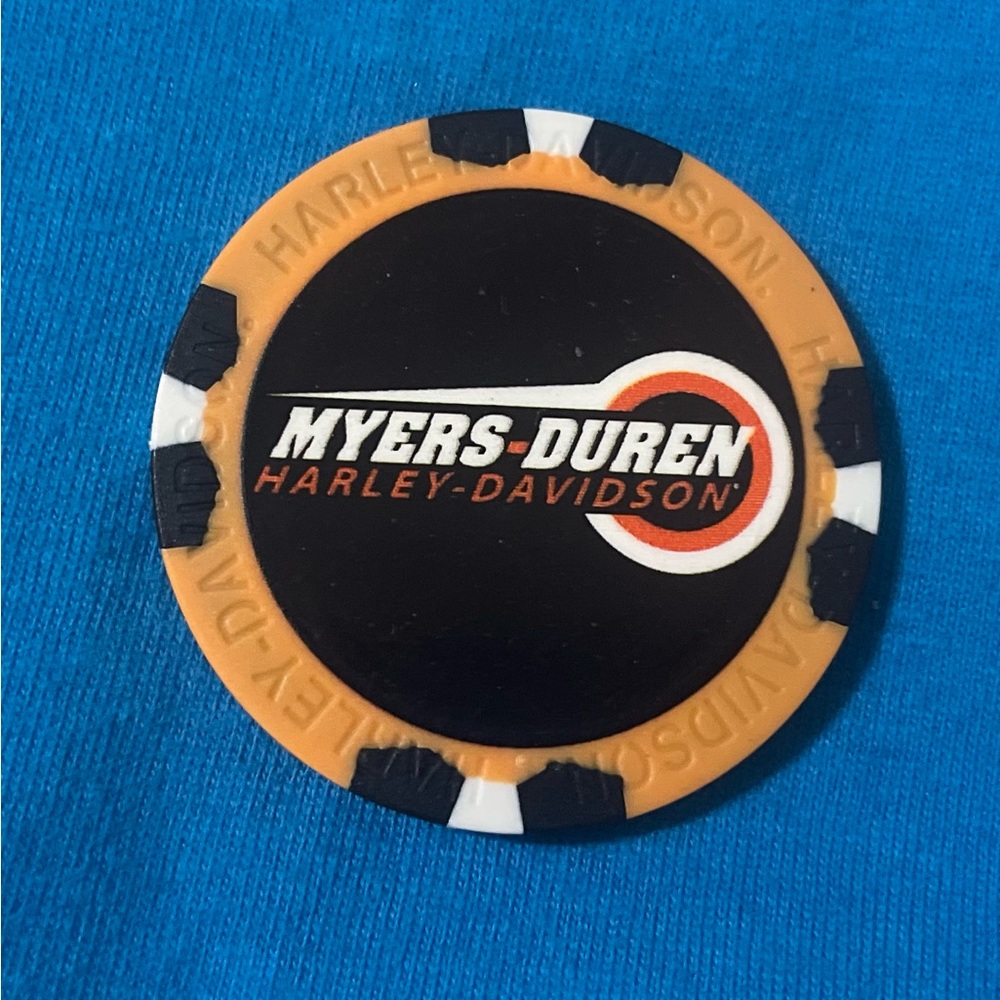 Myers-Duran Harley-Davidson Motorcycle Dealership Tulsa, OK Clay Poker Chip